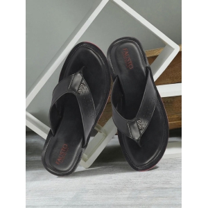 Men Black Daily Indoor Outdoor Slip On Thong Slipper-9