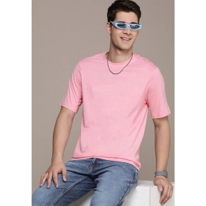 AKTIF Cotton Oversized Fit Printed Half Sleeves Mens T-Shirt - Pink ( Pack of 1 ) - None