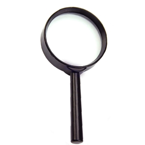 50mm Black Magnifying Glass for inspection, Jewelry & small prints reading & Multiple uses