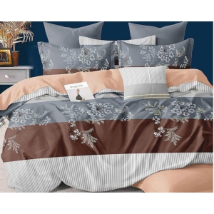 Pitambra Lifestyle Premium Orchid Fitted Sara Cotton Comfort Feel Multicolor-1 Floral Printed Fitted BedSheet|Designer Fitted Bedsheet|Queen Size Fitted Bed Sheet with 2 Pillow Cover 235 x 250 Cm