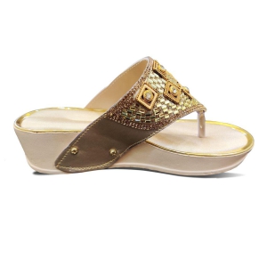 Embellished Golden Fashion Sandals for Weddings I Formal (numeric_6)