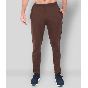 Zeffit - Brown Cotton Blend Mens Trackpants ( Pack of 1 ) - L