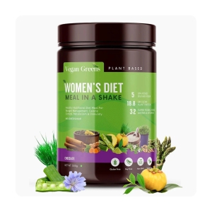 Vegan Greens - Women Diet Meal ShakeHerbs 500gChocolate Plant Protein Powder ( 500 gm Chocolate )