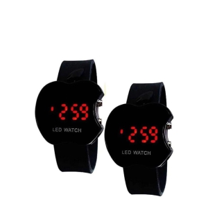 Exelent Digital LED Watch Baby Boy's Watch (Black Dial Black Colored Strap) Pack of 2