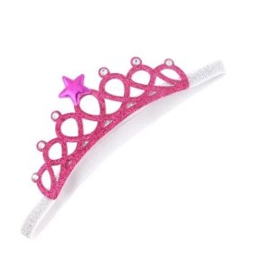 Tiara crown headband-Dark Pink