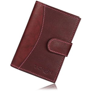 Tough - Leather Card Holder ( Pack of 1 ) - Maroon