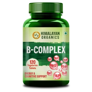 Himalayan Organics Vitamin B Complex with 100% RDA B1, B2, B3, B5, B6, B7, B9 & B12 120 Tablet