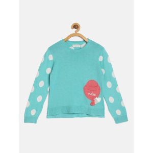 Girls Printed Pullover Sweater