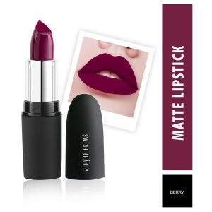 Swiss Beauty Matte Lipstick (Berry), 3.8gm