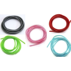 Kinetic Wears Ultimate Cable Protector | Spiral Cable Protector 1.5 Meter | Plastic Cord Wire Charger Winder for All Types of Charging Cables Pack of 5(Multicolur)