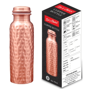Drs Choice Pure Copper Hammered Water Bottle 750ML