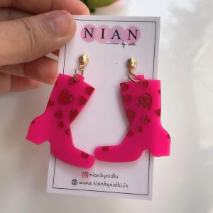 Splashy Rainboots Earrings