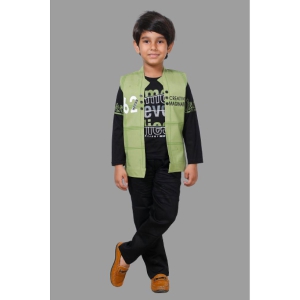 DKGF Fashion - Green Cotton Blend Boys Shirt & Pants ( Pack of 1 ) - None