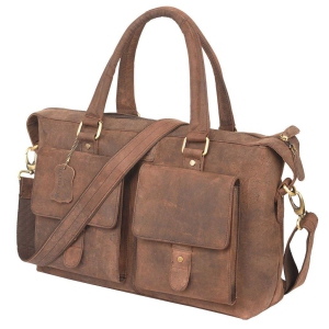 LEADERACHI Genuine Hunter Leather Women's Laptop Briefcase Bag.