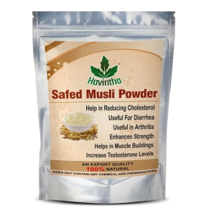 Havintha Natural Safed Musli Powder | Safed Musli Root Powder, Helps Increase Strenght and Testosterone Levels - 100gm