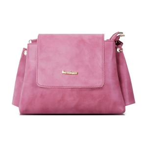 Brandroot - Pink PU Sling Bag - Pink