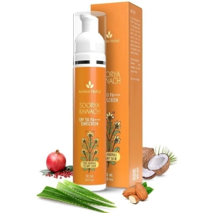 Avimee Herbal Soorya Kawach Sunscreen with De-Tan Extract | SPF 50 PA++++ for UVA, UVB | 50 ml