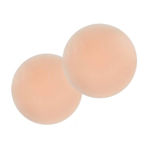 Nipple Covers Reusable Comfortable & Natural Invisible Adhesive Silicone Pasties for Women, Round (Pink) - None