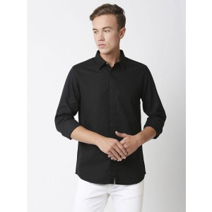 Solemio - Black 100% Cotton Slim Fit Mens Casual Shirt ( Pack of 1 ) - None