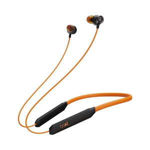 boAt Rockerz 205 Pro | Bluetooth Earphone with 10mm Drivers, Upto 30 Hour Playback, Lightweight Magnetic Earbuds Orange