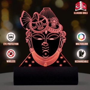 3D illusion Car Dashboard LED Murti of Shreenathji mukharvind