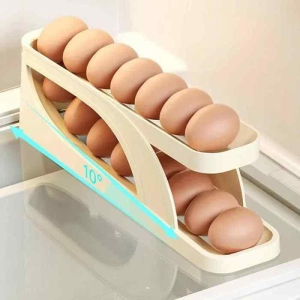 Automatically Rolling Egg Holder Container Display Rack-Free Size