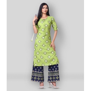 HAYA - Green Straight Rayon Women's Stitched Salwar Suit ( Pack of 1 ) - XL