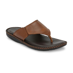 Leeport - Tan Mens Thong Flip Flop - None