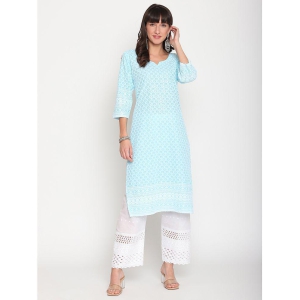 queenley-blue-cotton-womens-straight-kurti-pack-of-1-xl