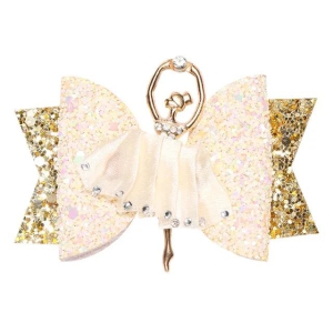 Ballerina bow hairclip-Fawn