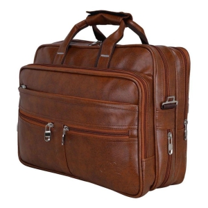 Leather World Tan P.U Office Bag - Tan