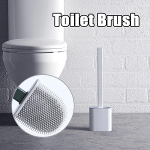 Silicone Flex Toilet Brush With Holder