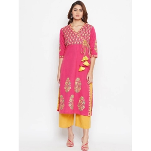 Women Pink Ethnic Motifs Printed Kurta