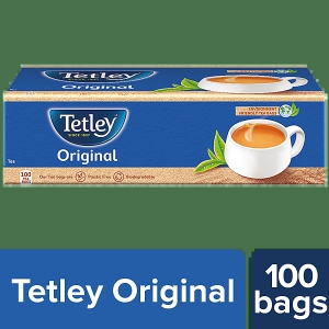 Tetley Black Tea - Original, Classic Assam Blend, Staple-Free, Environment Friendly Bags, 170 G (100 Bags X 1.7 G Each)