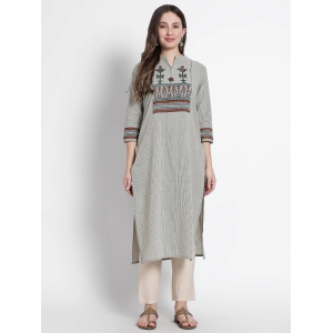 Cotton Striped Woven Kurta-3X Large