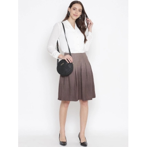 Oxolloxo Woman Brown Woolen Skirt