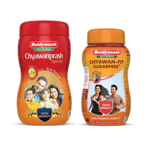 Baidyanath Chyawanprash & Chyawan-Fit Sugarfree Paste 1 kg Pack Of 2