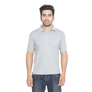 Teemoods Men's Cotton Pique Half Sleeves Solid Colored Polo T Shirt (Grey, Medium)