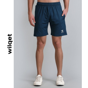 Mens Dryfit Ns Lycra Embossed Shorts-Navy / L