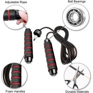 Adjustable Skipping Rope for Exercise - Jump Ropes for Fitness for Women Men and Kids -