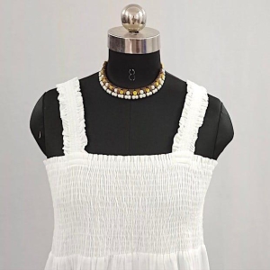 NV92459/E001-E004-Effortless Elegance: Sleeveless White Full-Length Dress