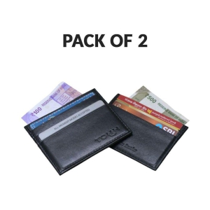 Tough - Leather Card Holder ( Pack of 2 ) - Black