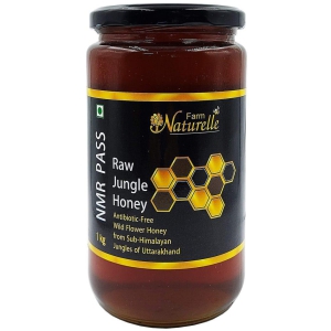 Farm Naturelle (Farm Natural Produce) Raw Natural NMR Tested, Passed, Certified, Wild Forest Flower Jungle Honey Glass Bottle, 1Kg