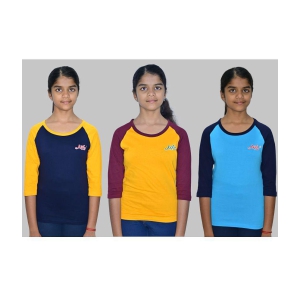 JILZ - Multi 100% Cotton Girls T-Shirt ( Pack of 3 ) - None