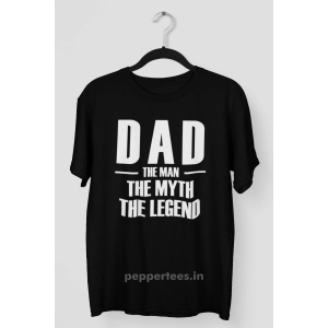 Dad The Man The Myth T-shirt-S / Black