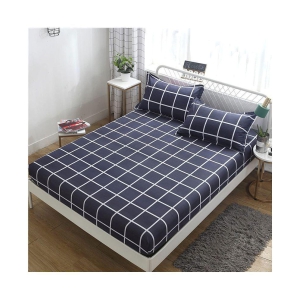 House Of Quirk Polyester Double Bedsheet with 2 Pillow Covers ( 200 cm x 150 cm ) - Blue