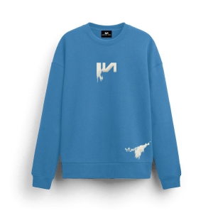 Midnight Blue Oversized Sweatshirts-S