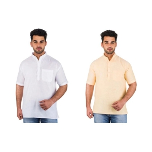 DESHBANDHU DBK Multi 100 Percent Cotton Kurta Pack of 2 - None