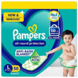Pampers All Round Protection Baby Diapers L 50 Pants