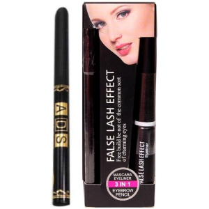 Lenon Beauty Gel Eyeliner, Eyebrow Pencil, Pencil Kajal Mascara Black Pack of 4